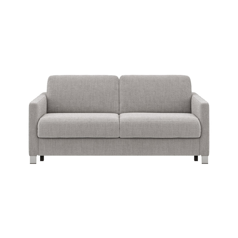 Sofa Nuoro - 2,5-Sitzer inkl. Schlaffunktion, Armlehne schmal, Stoff, Grau