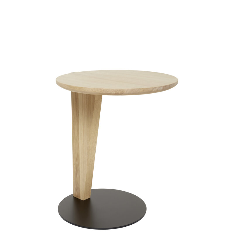 Beistelltisch Cono - DH ca. 42x51 cm, Eiche massiv, Bianco