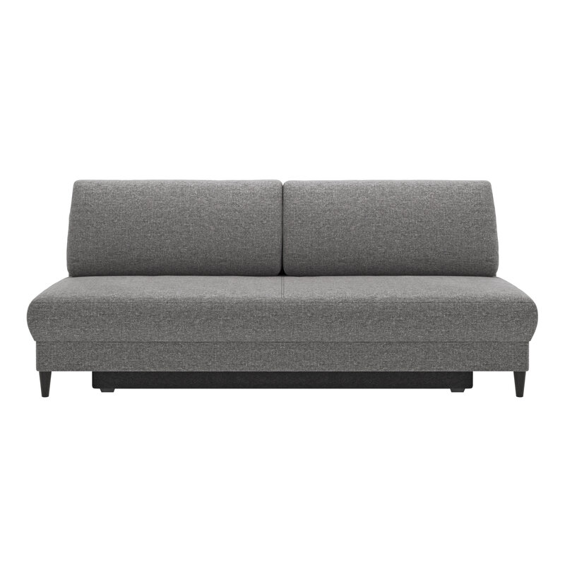 Schlafsofa Salema - 3-Sitzer mit Schlaffunktion (Liegefläche ca. 150x200 cm), Stoff, Graphit