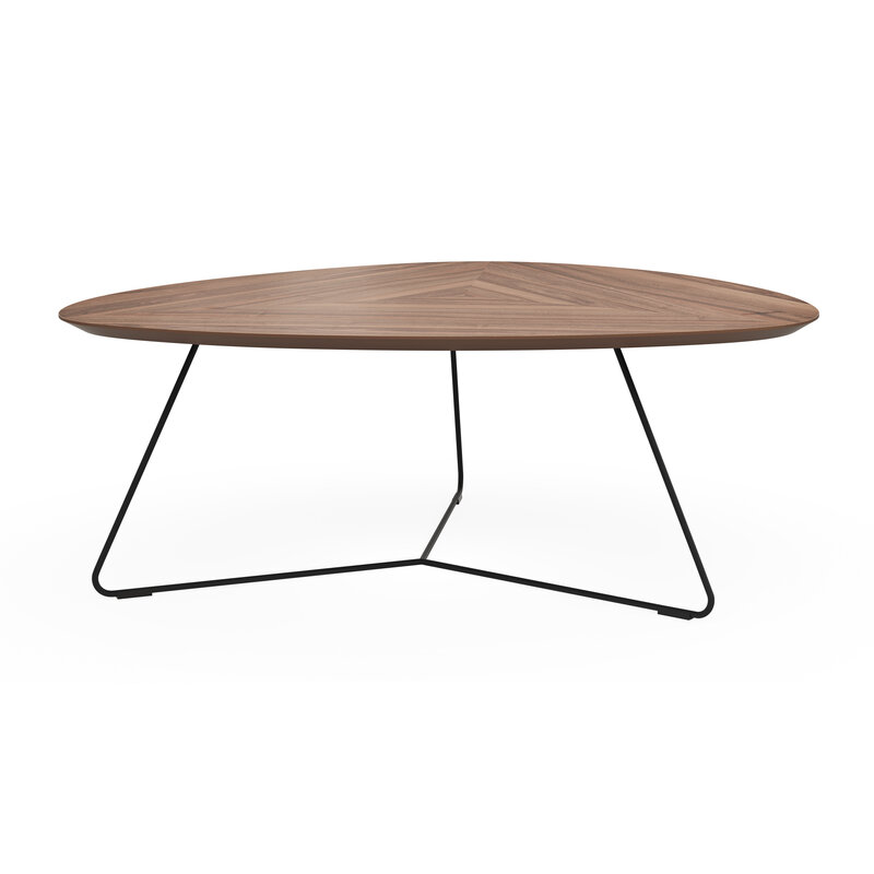 Couchtisch Fano - LBH ca. 96x86x38 cm, Nussbaum, Furnier