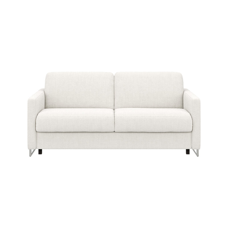 Sofa Nuoro - 2,5-Sitzer inkl. Schlaffunktion, Armlehne mit Kufe, Stoff, Natur