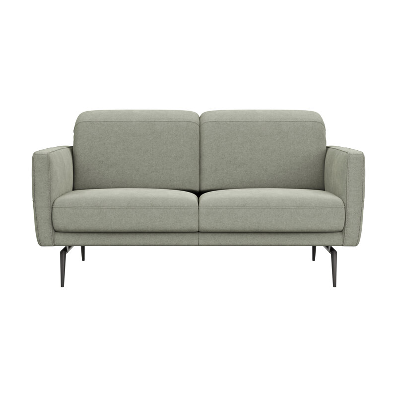 Sofa Estrela 2.0 - 2-Sitzer inkl. Kopfteil- und Armteilverstellung, Stoff, Limone