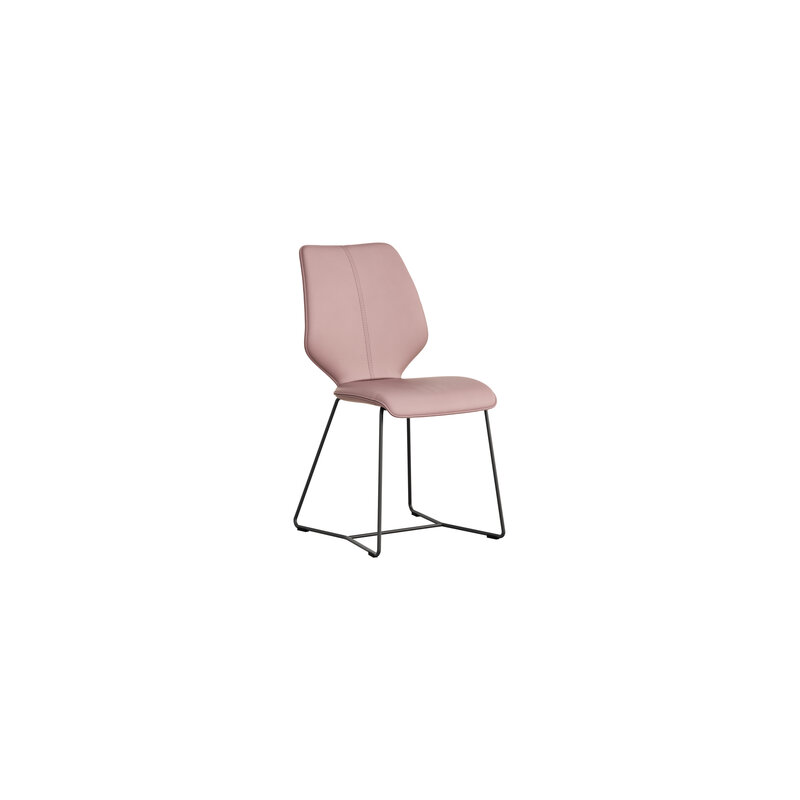 Stuhl Penthouse - Leder, Mauve, Kufen, Anthrazit