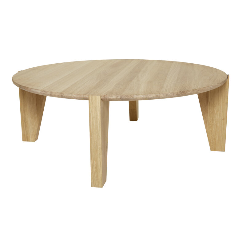 Couchtisch Cono - DH ca. 90x42 cm, Eiche massiv Bianco