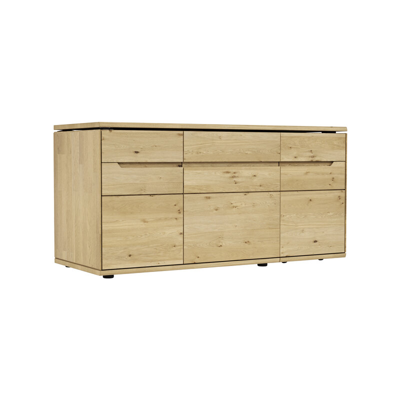 Sideboard Amora - schwenkbar, Wildeiche massiv bianco