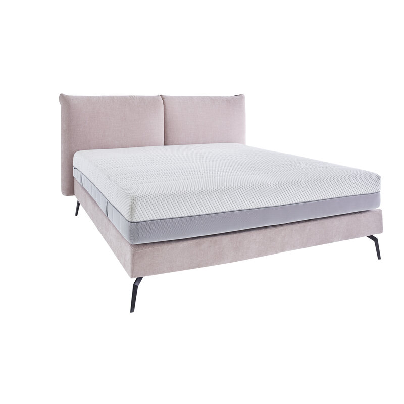 Boxspringbett Delia - Liegefläche 180x200 cm, Stoff, Rose