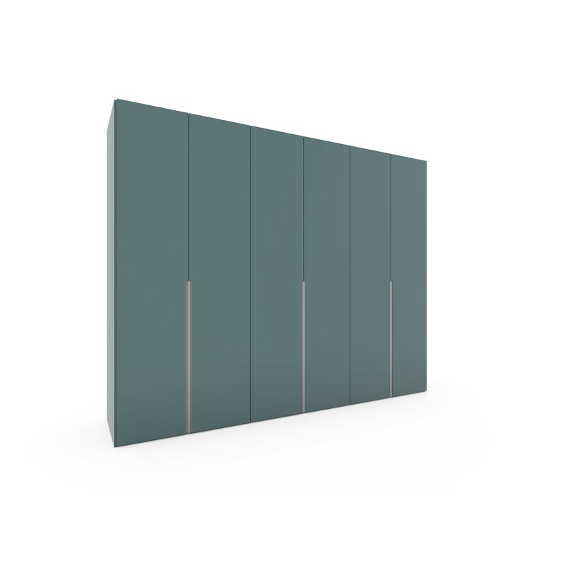 Drehtürenschrank Loretto - B ca. 304 cm. Lack Matt, Salbei
