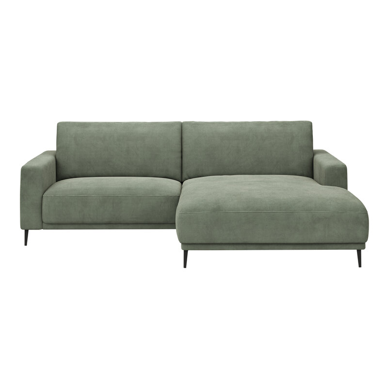 Ecksofa Solero 2.0 - 1,5-Sitzer mit Longchair rechts, Stoff, Olivgrün