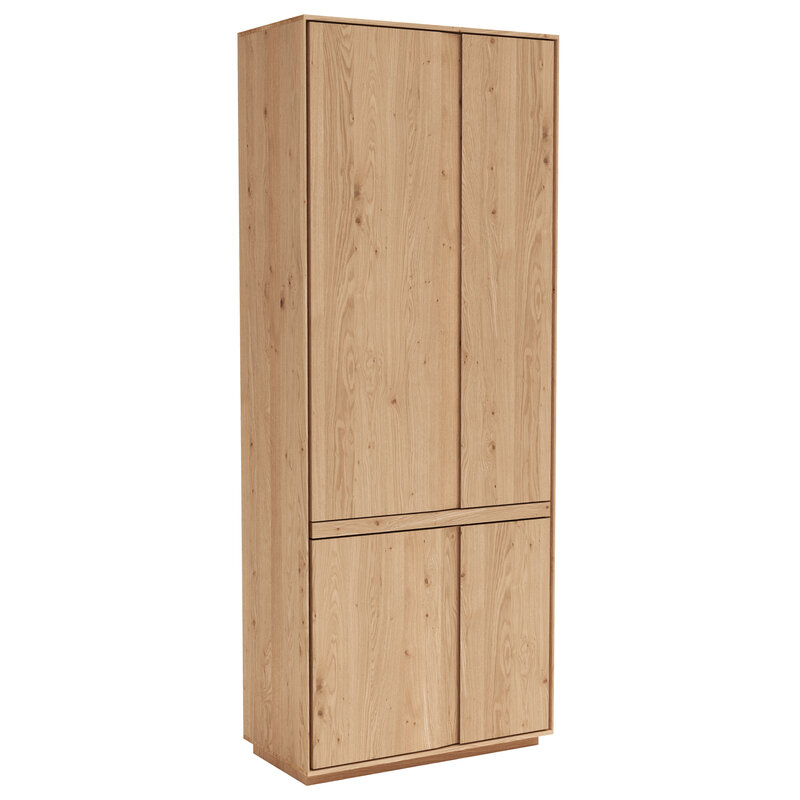 Schrank Due Viso - BHT ca. 63x200x40 cm, Wildeiche massiv, geölt