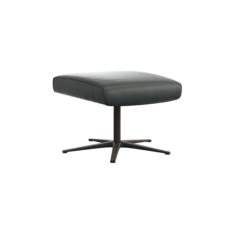 Hocker Noto Relax II - Leder, Schwarz