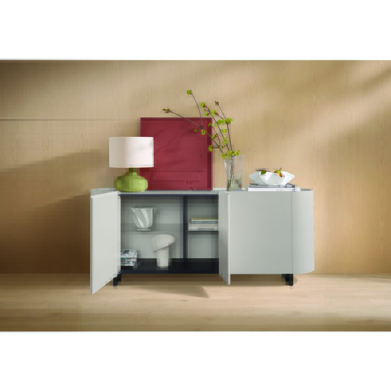 Sideboard Venzone - BHT ca. 206x72x81 cm, Lack, Weiß