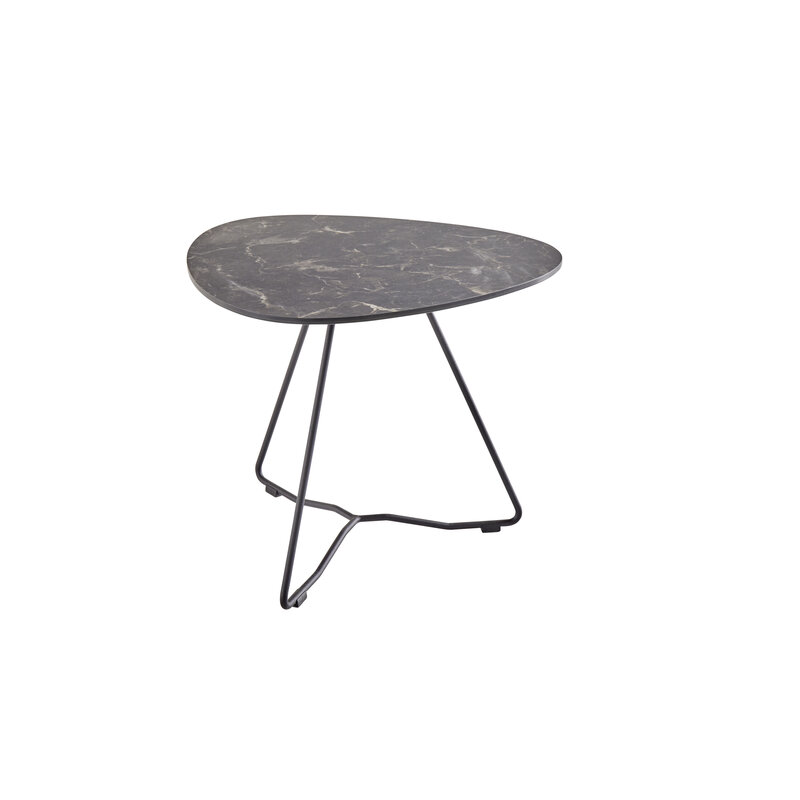 Couchtisch Oliva - LBH ca. 50x48x41 cm, HPL, Anthrazit