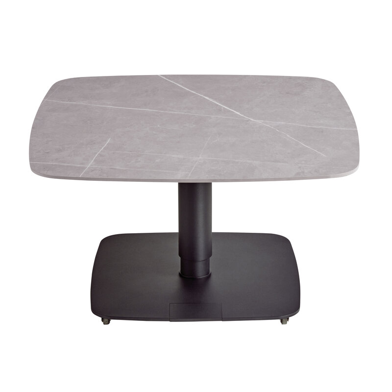 Couchtisch Camas - LBH ca. 75x75x42 cm, Keramik, Dunkelgrau