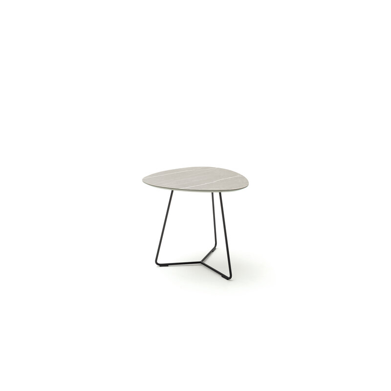 Ecktisch Fano - LBH ca. 59x50x50 cm, HPL Laminat, Granit