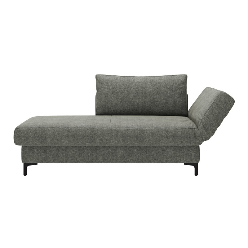 Schlafsofa Verano - Ausrichtung rechts inkl. Schlaffunktion und Bettkasten, Stoff, Grün