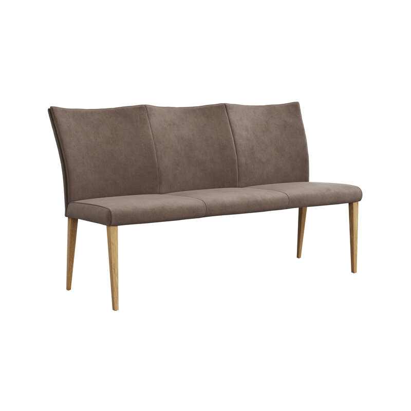 Polsterbank Florea - Breite ca. 155 cm, Stoff, Dunkelbraun