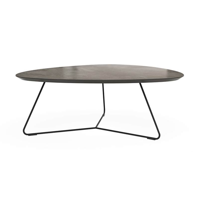 Couchtisch Fano - LBH ca. 87x78x33 cm, HPL Laminat, Graubraun