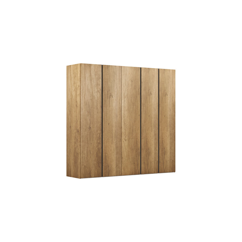 Drehtürenschrank Loretto - B ca. 254 cm, Melamin Astig hell