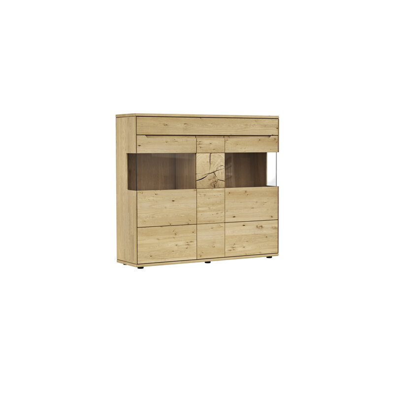 Highboard Amora - Wildeiche massiv bianco