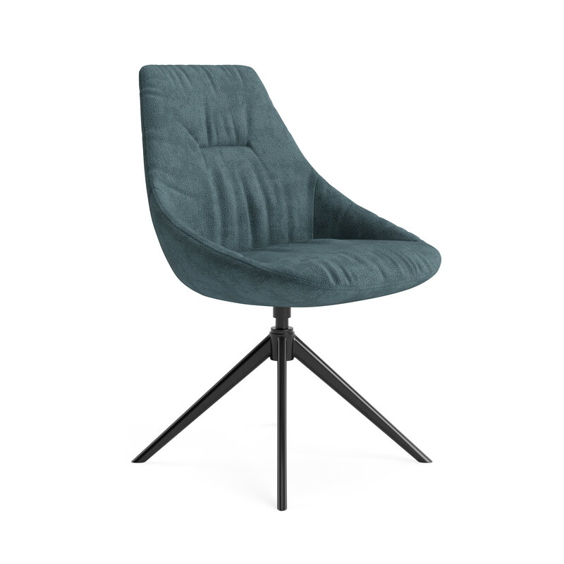 Stuhl Pegara Plus - Drehbar, Stoff, Petrol