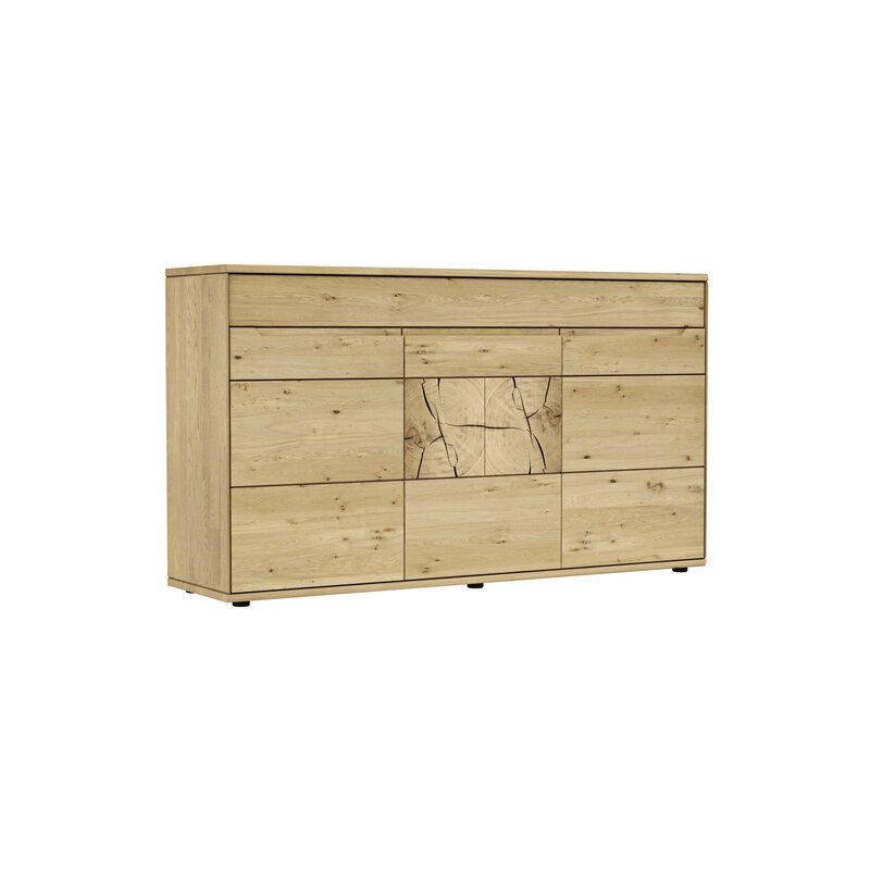Sideboard Amora - Wildeiche massiv bianco