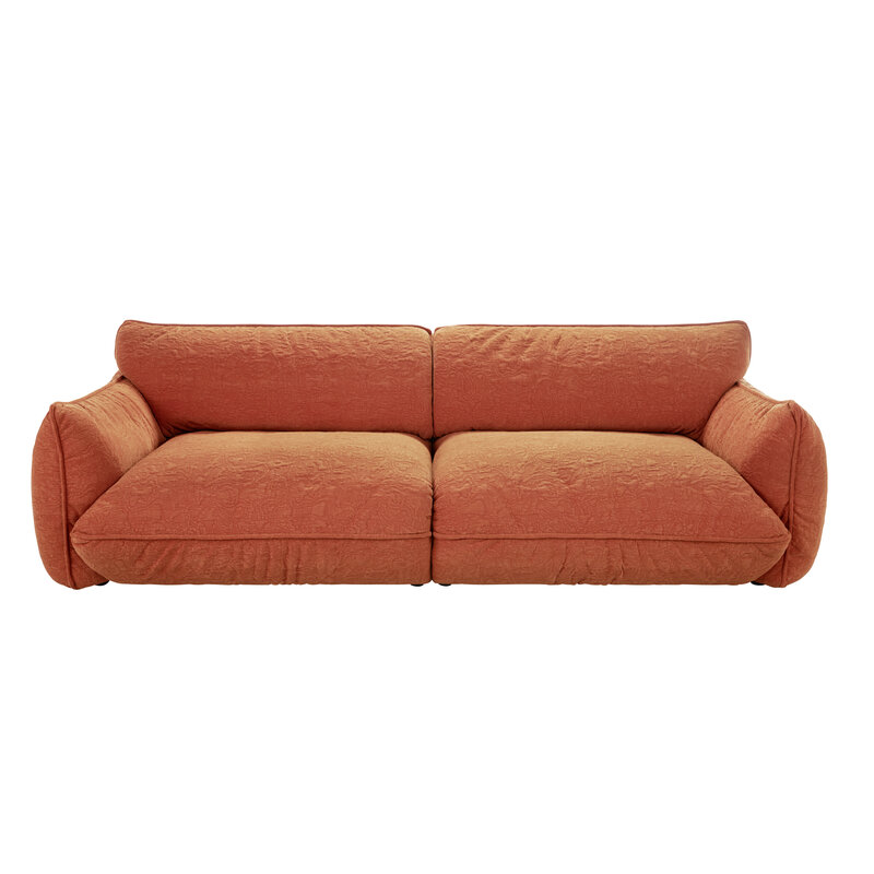Sofa Fluffy - 4-Sitzer inkl. Rückenlehne verstellbar, Stoff, Kupfer