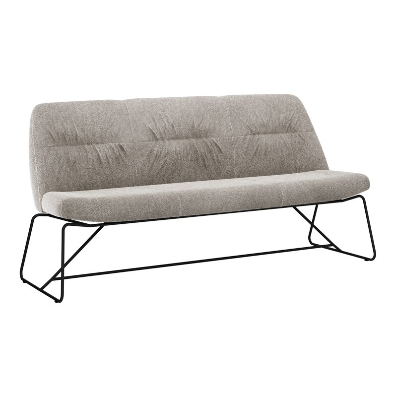 Polsterbank Sagres - Breite 180cm, Stoff, Graubeige