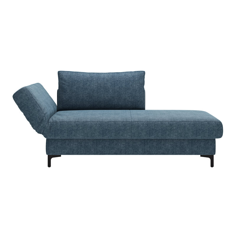 Schlafsofa Verano - Ausrichtung links inkl. Schlaffunktion und Bettkasten, Stoff, Petrol