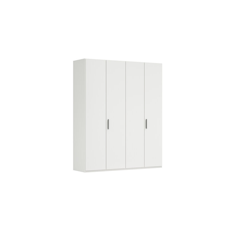 Drehtürenschrank Viana - B. ca. 200 cm, Lack, Weiß