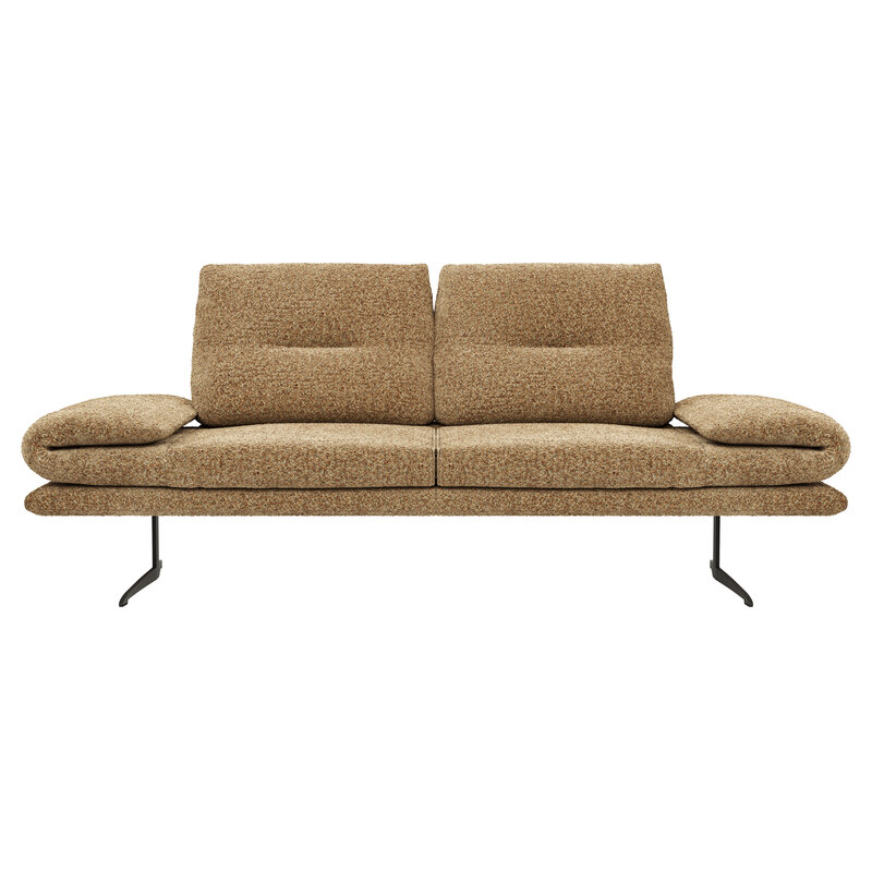 Sofa Lucero 2.0 - 2,5-Sitzer inkl. Rückenlehne verstellbar, Stoff, Cognac