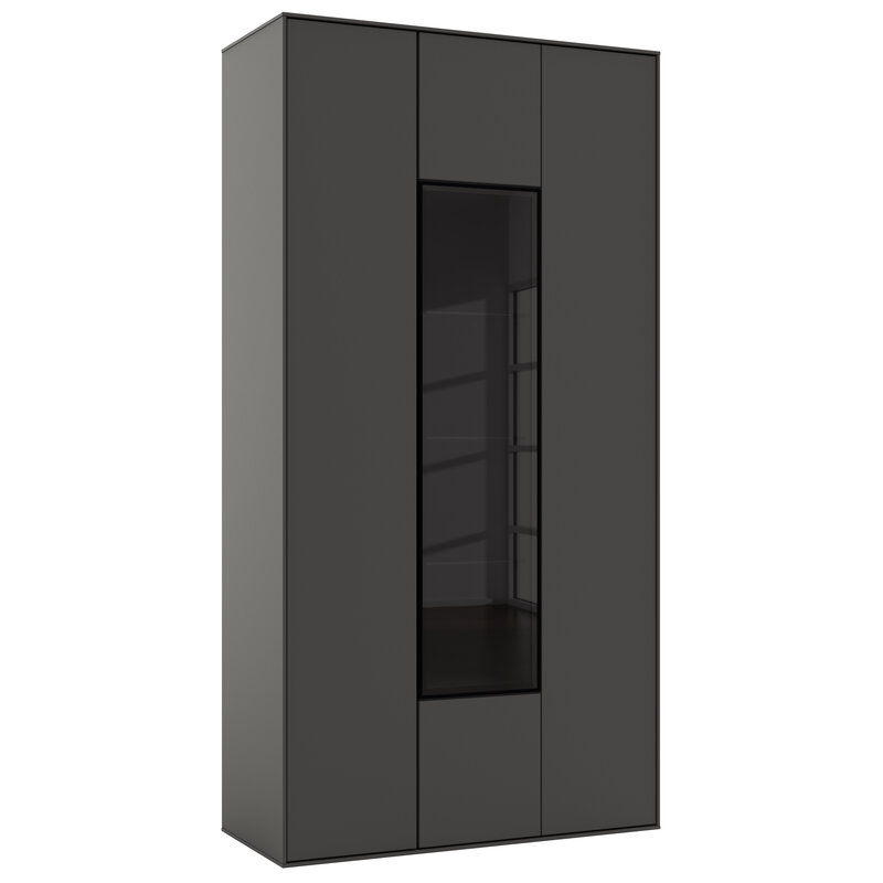 Vitrine Medio - Melamin, Schiefergrau