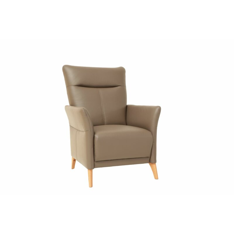 Sessel Rosario - Leder, Rauchbraun