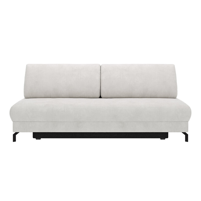 Schlafsofa Salema - 3-Sitzer mit Schlaffunktion (Liegefläche ca. 150x200cm), Stoff, Weiß