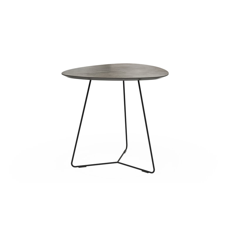 Ecktisch Fano - LBH ca. 59x50x55 cm, HPL Laminat, Graubraun