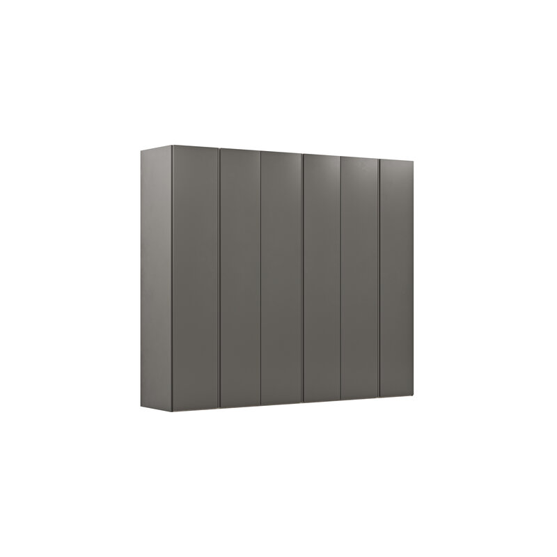 Drehtürenschrank Loretto - B ca. 280 cm, Lack matt, Anthrazit