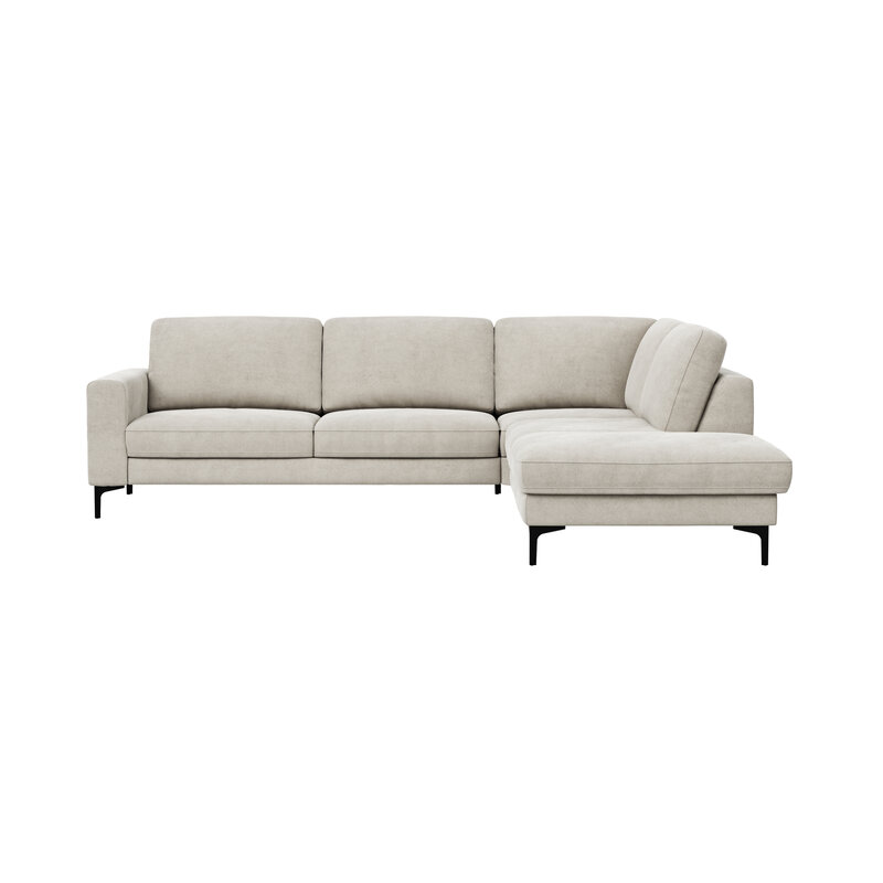 Ecksofa Oviedo - Ecke links mit 2,5-Sitzer, Stoff, Natur