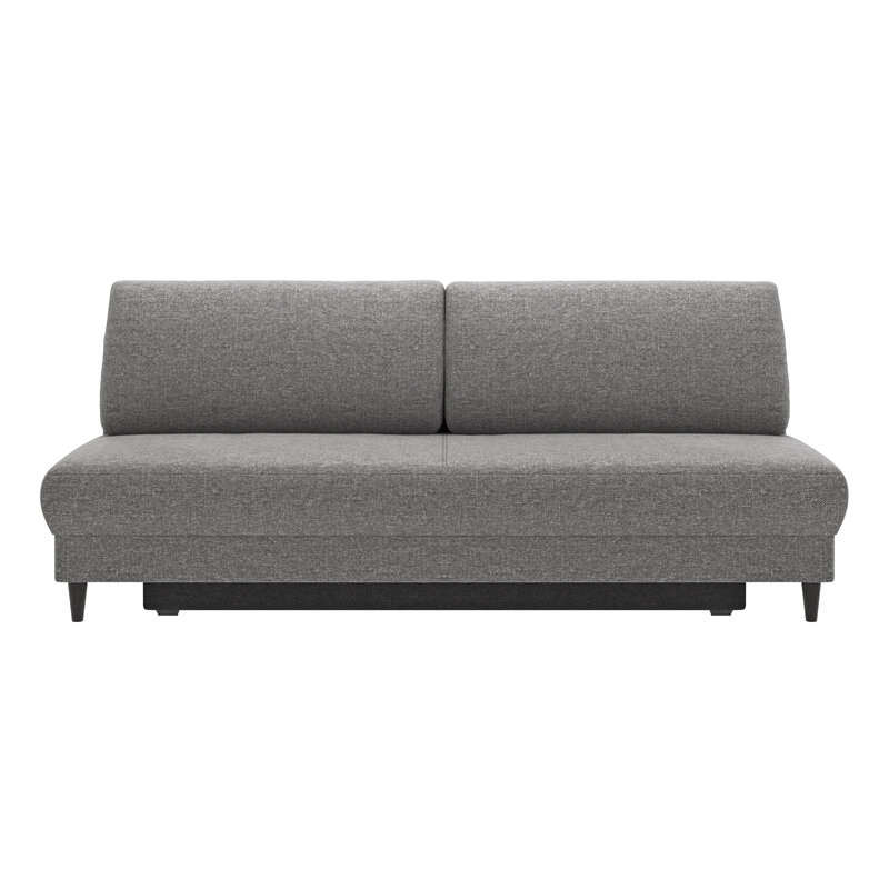 Schlafsofa Salema - 3-Sitzer mit Schlaffunktion (Liegefläche ca. 140x200 cm), Stoff, Graphit