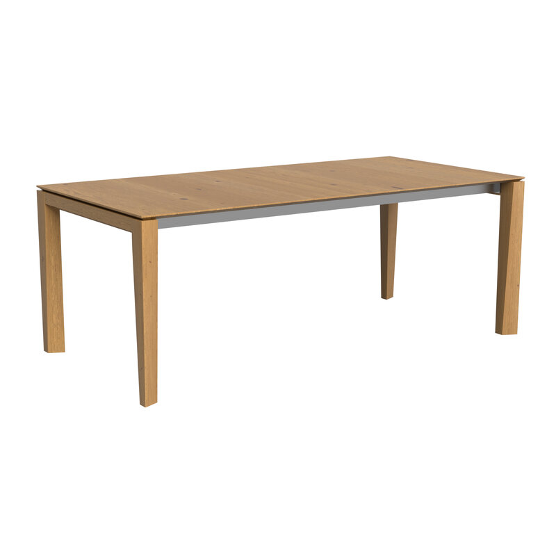 Esstisch 3400 - ausziehbar, LB ca. 200x100 cm, Asteiche massiv, Geölt, Gedrehter Fuss
