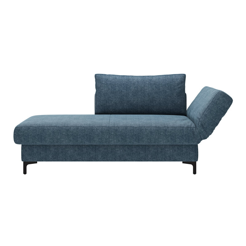 Schlafsofa Verano - Ausrichtung rechts inkl. Schlaffunktion und Bettkasten, Stoff, Petrol