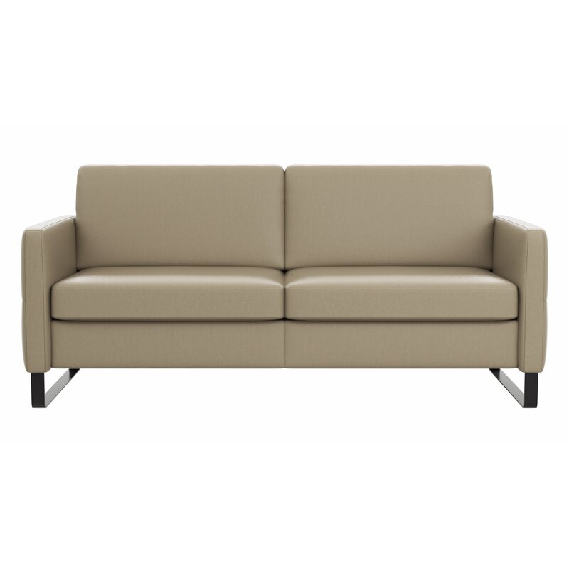Sofa Arima N - 2,5-Sitzer inkl. Armlehne klappbar, Leder, Champagner