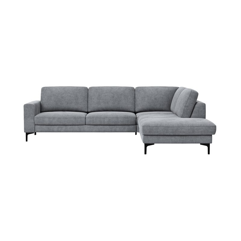 Ecksofa Oviedo - Ecke links mit 2,5-Sitzer, Stoff, Grau