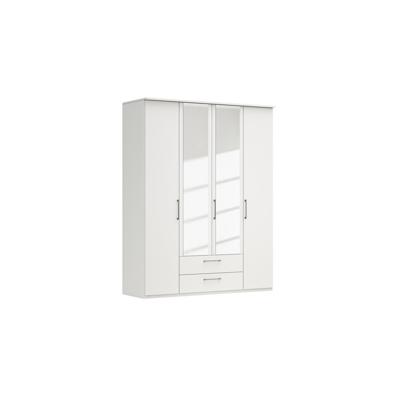 Drehtürenschrank Viana - B. ca. 180cm, Lack, Weiß