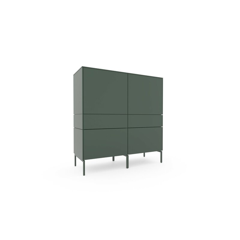 Highboard 3900 - Lack matt, Dunkelgrün