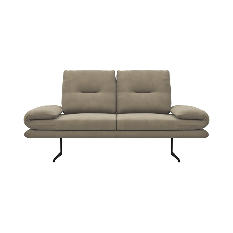 Sofa Lucero - 2-Sitzer, Leder, Taupe