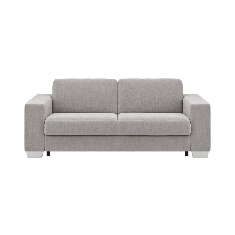 Sofa Nuoro - 2,5-Sitzer inkl. Schlaffunktion, Armlehne breit, Stoff, Grau