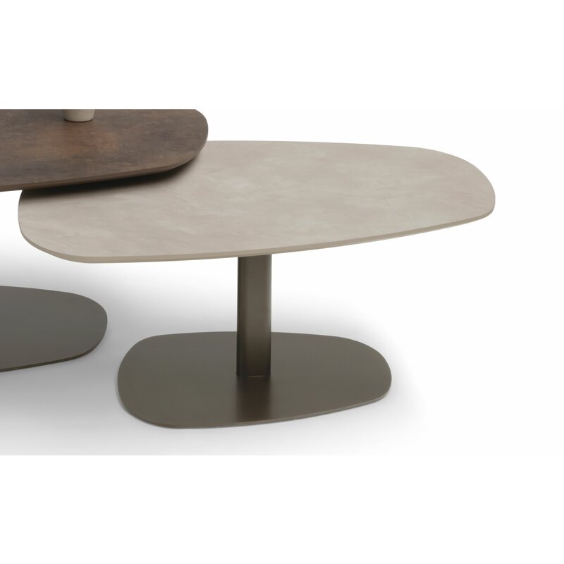 Couchtisch Fano-Hit - LBH ca. 85x60x35 cm, HPL, Sandstone