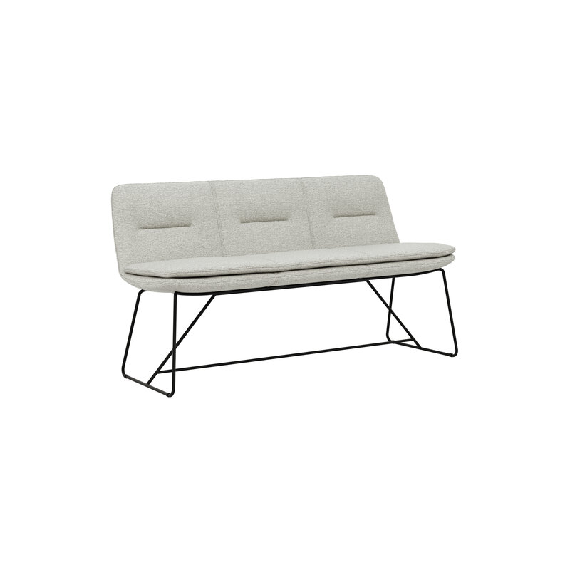 Polsterbank Macano - B ca. 160 cm, Stoff, Hellgrau