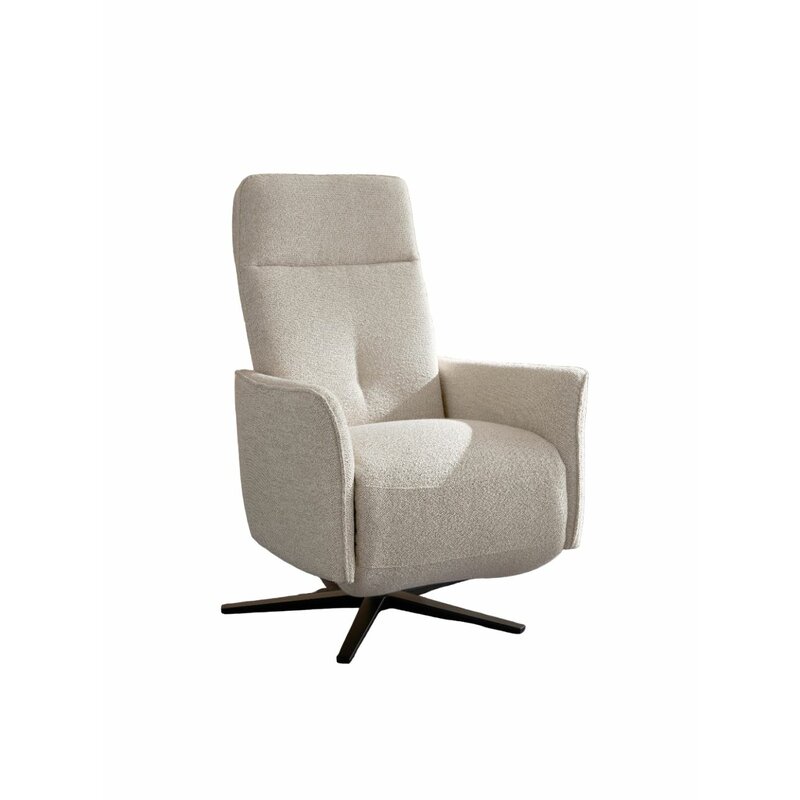 Relaxsessel Amadena - Relaxfunktion (manuell), Stoff, Creme