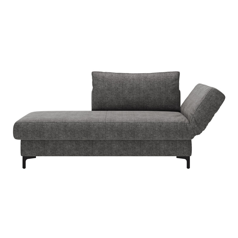 Schlafsofa Verano - Ausrichtung rechts inkl. Schlaffunktion und Bettkasten, Stoff, Dunkelgrau