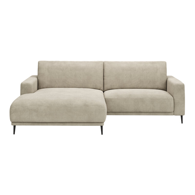 Ecksofa Solero 2.0 - Longchair mit 1,5-Sitzer rechts, Stoff, Sand